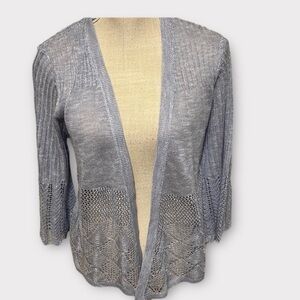 Lauren Michelle silver cardigan. Sz medium